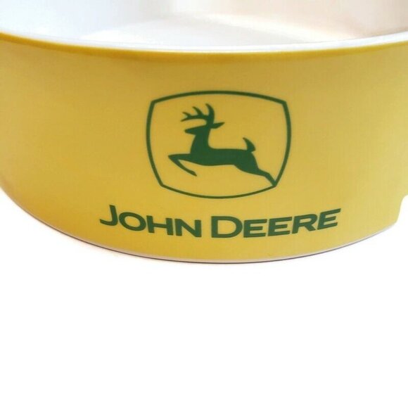 John Deere Tractor Farm Encore Dog Cat Food Bowl Ceramic Size Large 7.5" x 2.5" - Picture 5 of 7